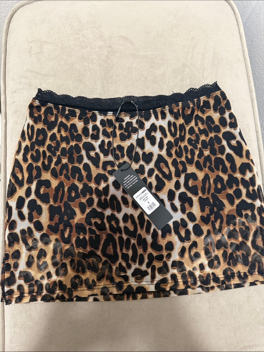 Fashion Nova Leopard Print Mini Skirt - Brown & Black